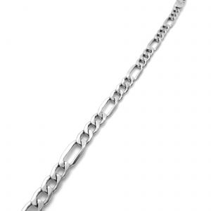 Ezüst Figaro karkötő férfiaknak 4.5 mm széles, ródiumbevonatos - Ezüst karkötő