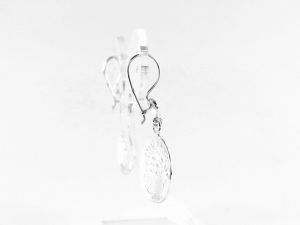 Ezüst életfa lógós fülbevaló - 