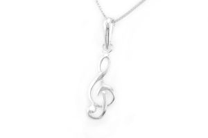 Ezüst medál violinkulcs - 