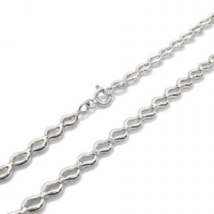 Ezüst nyaklánc hullámos szemekkel 4mm - Ezüst nyaklánc
