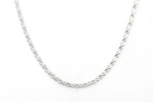 Ezüst nyaklánc préselt halacska mintával - 