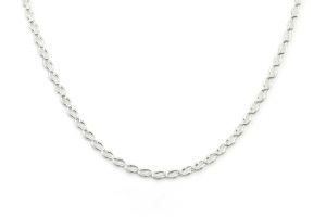 Ezüst nyaklánc préselt ovális díszítéssel - 