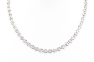 Ezüst nyaklánc préselt patkó mintával - 