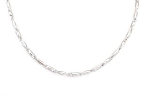 Férfi ezüst nyaklánc Barakka hengeres szemekből 3.5mm ródiumbevonatos - 