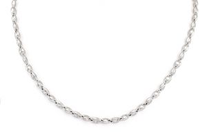 Férfi ezüst nyaklánc Barakka ovális szemekből ródiumbevonatos - 