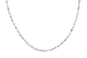 Férfi ezüst nyaklánc Barakka rombusz szemekből ródiumbevonatos - 