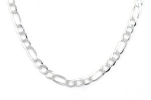 Férfi ezüst nyaklánc vastag Figaro - 