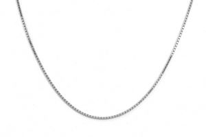 Férfi ezüst nyaklánc velencei kocka ródiumbevonatos 1.5mm - 
