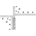 Ezüst karkötő geometrikus mintás dísztagokkal