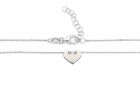 Ezüst nyaklánc átfűzött szív medállal